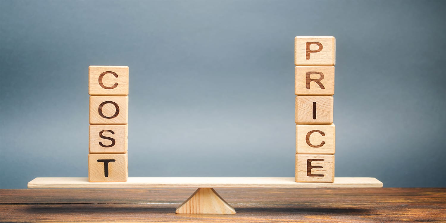 Cost and price blocks on a level